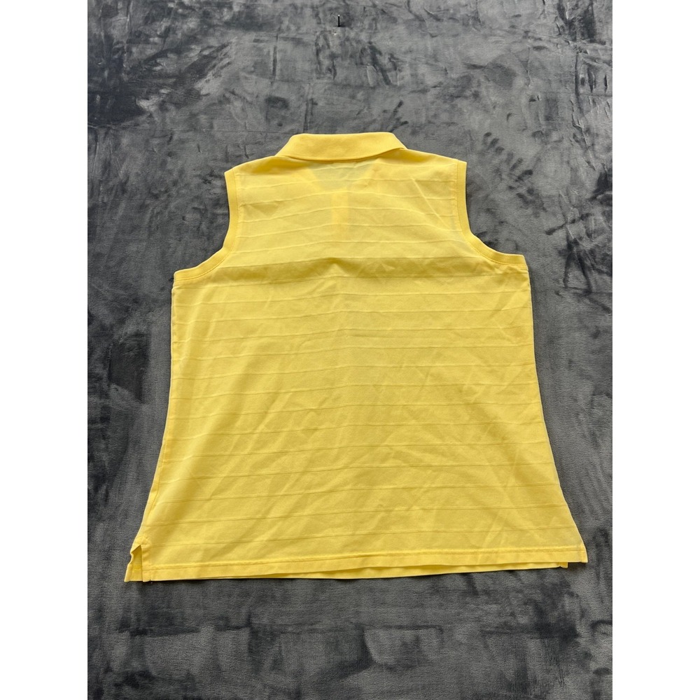 Brooks Brothers Golf Polo Shirt Womens XL Yellow Performance Collared Side Slit - Picture 7 of 8